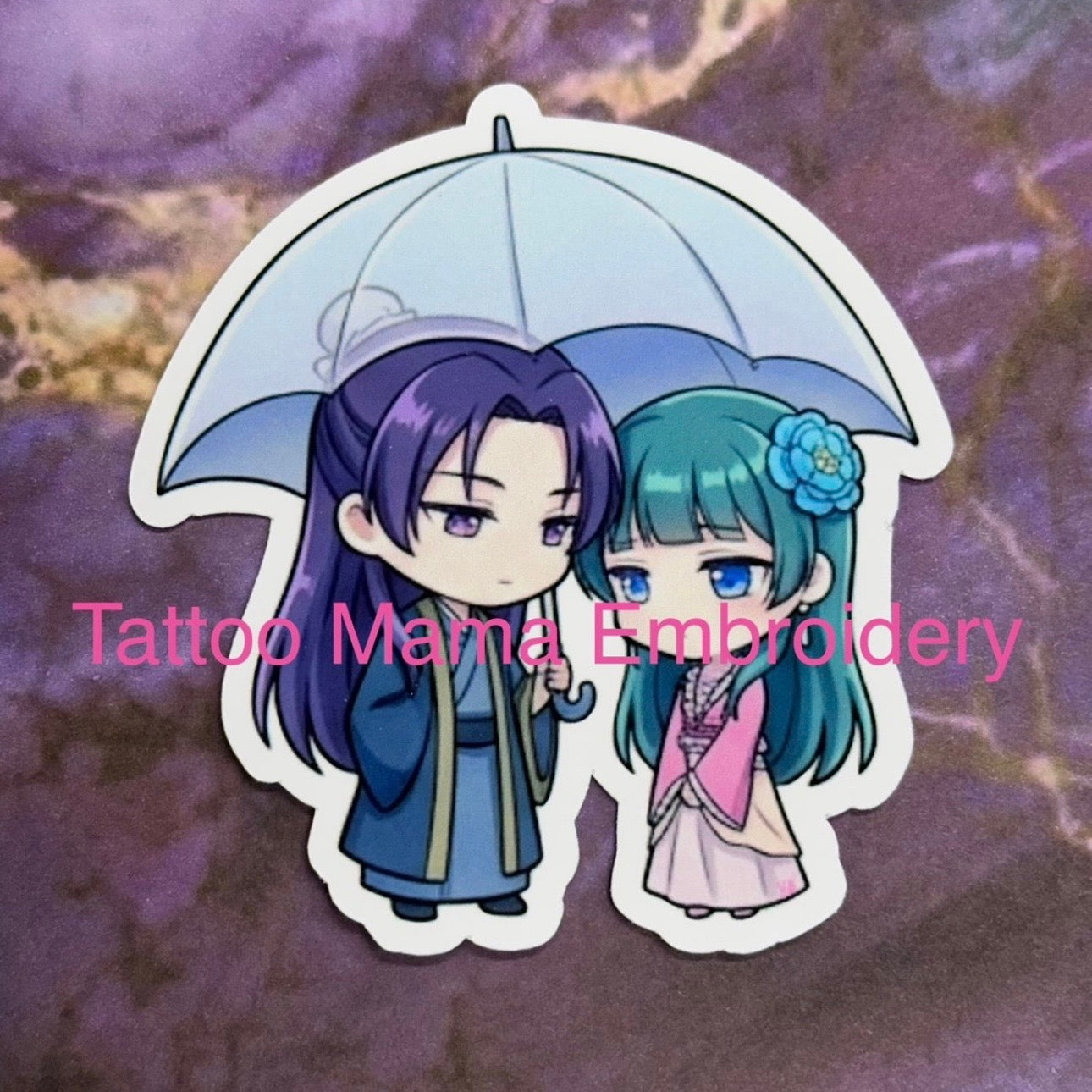 Rainfall Couple Sticker