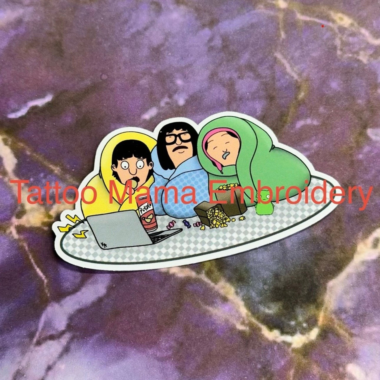 Burger Family Poster Sticker