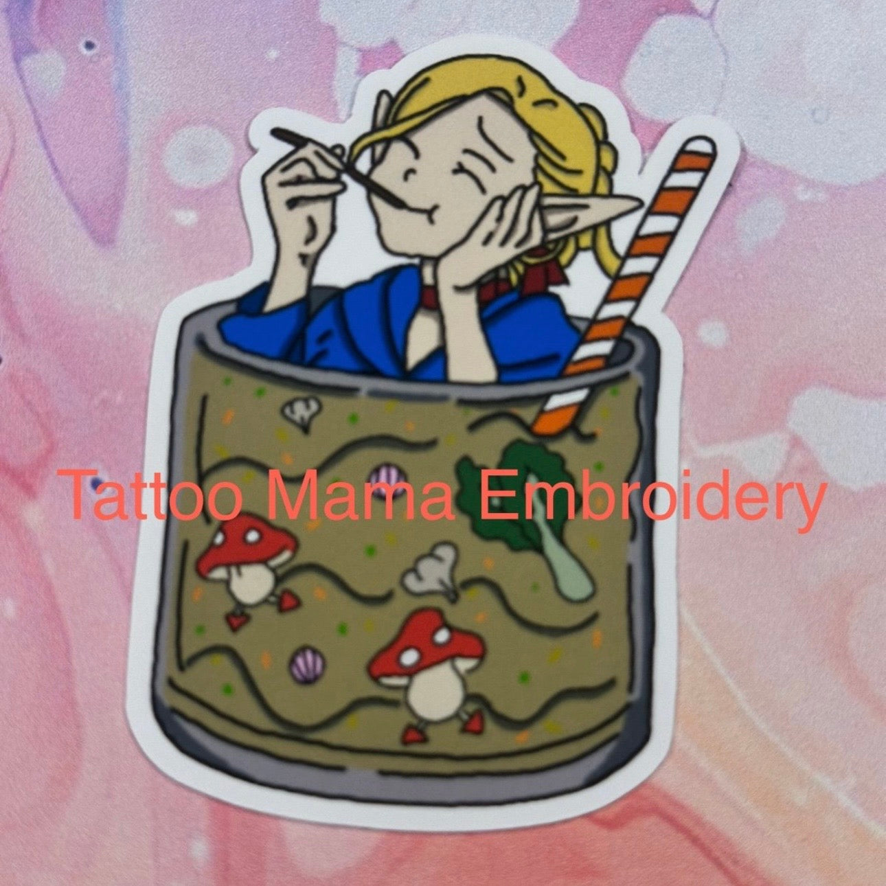 Cooking in Soup Sticker