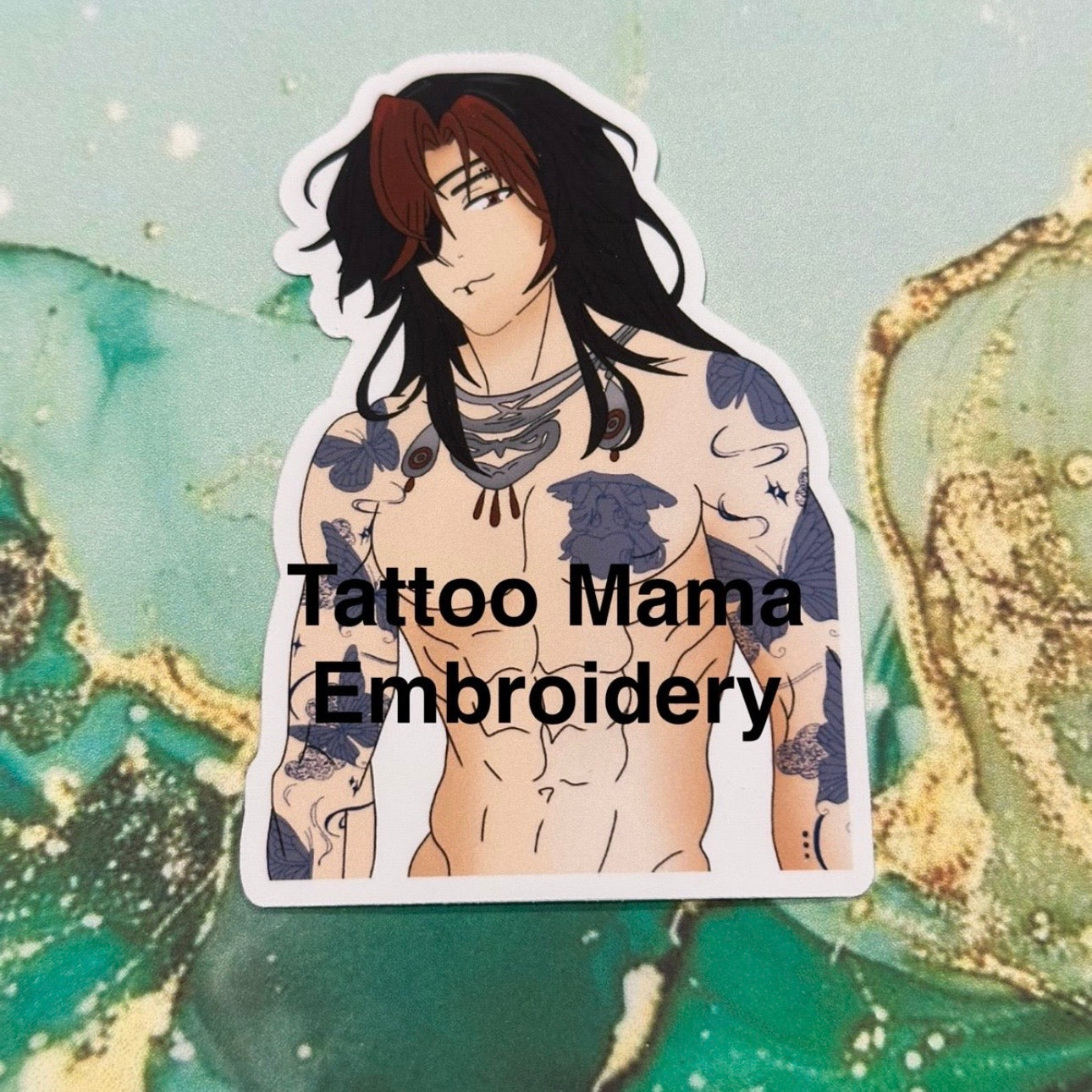 Tattooed Ghost King Sticker