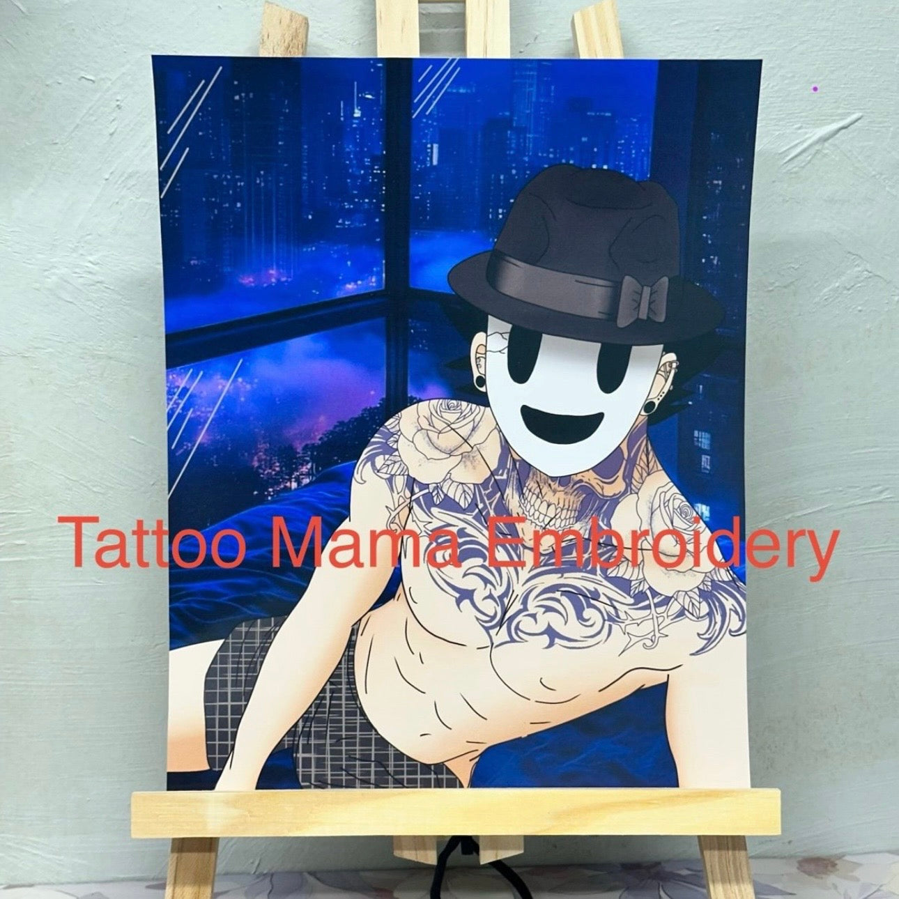 Tattooed Mask Print