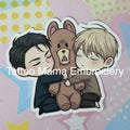 Teddy Bear Gangsta & Lovesick College Student Sticker