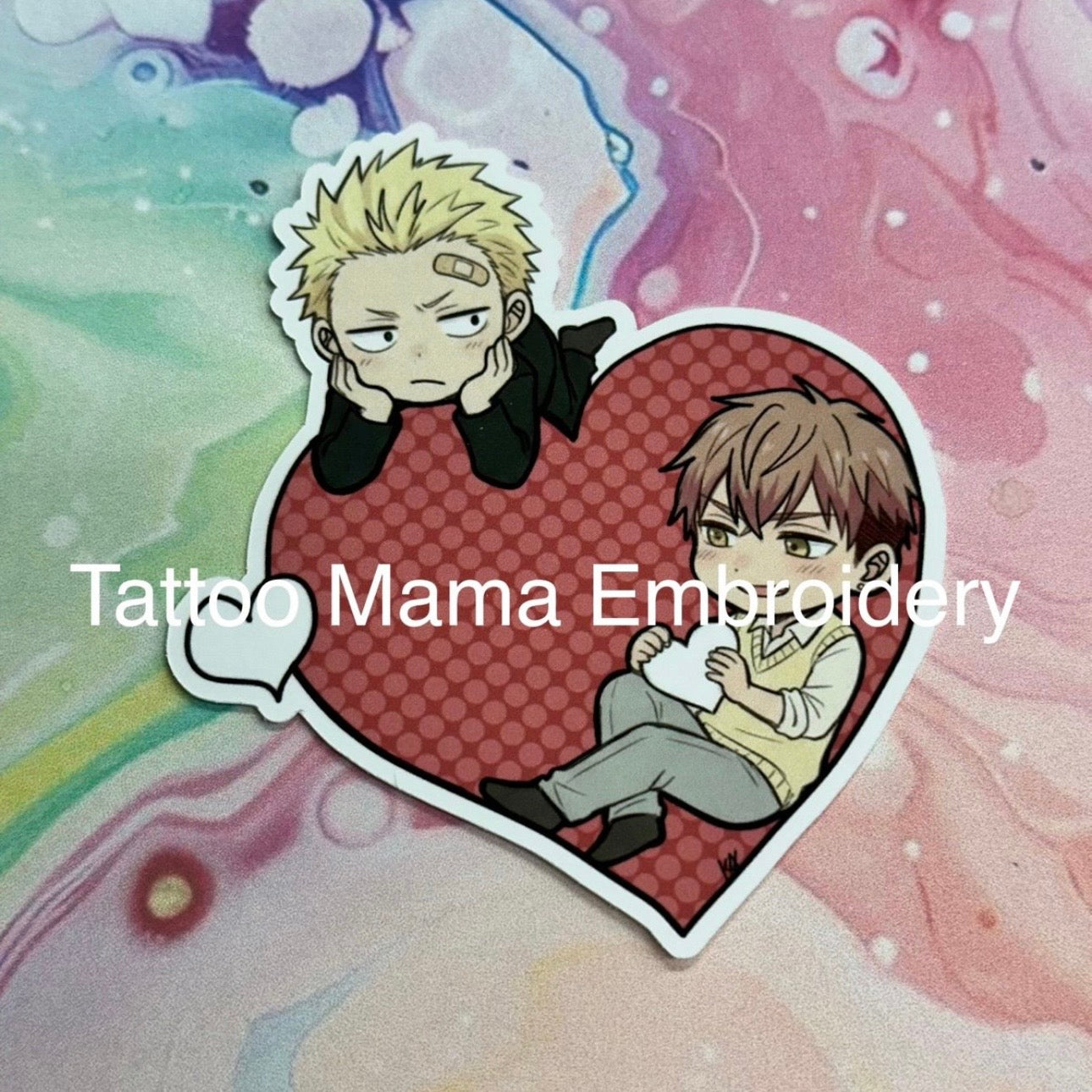 Alpha X Omega Couple Sticker
