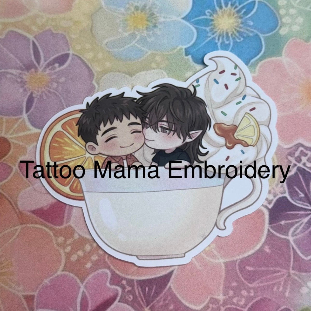 Tea Cup Couple Sticker