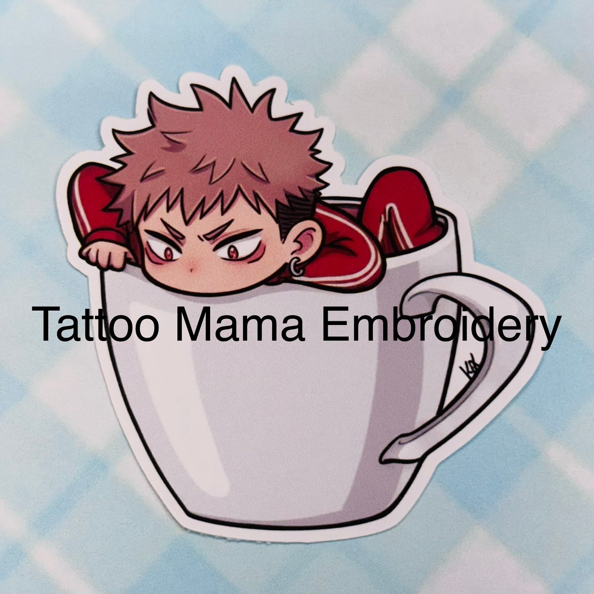Peeking Cup Sticker